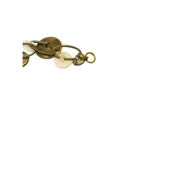 Vintage Hand Made Metal Button Charm Bracelet - Picture 6 of 6